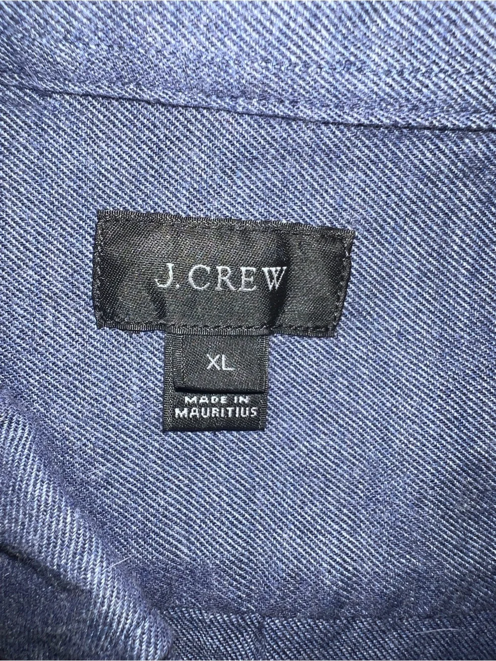 J.Crew XL Dark Chambray Button Down Shirt Men’s 100% Cotton Long Sleeve Classic